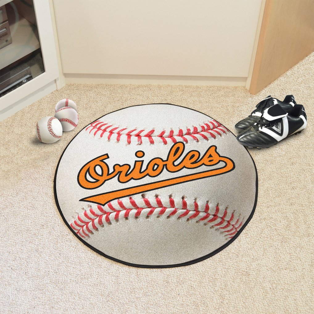 Baltimore Orioles 27'' 1954 Retro Collection Round Baseball Rug