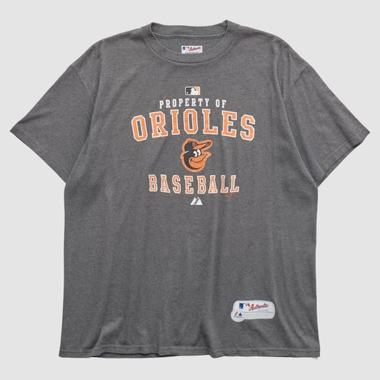 Baltimore Orioles Majestic 2010s T-shirt - Charcoal - XL by Fanatics Real Vintage