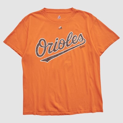 Baltimore Orioles Majestic 2010s T-shirt - Orange - M by Fanatics Real Vintage