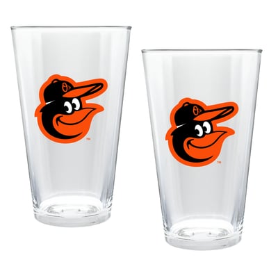 Baltimore Orioles Two-Piece 16oz. Double Play Pint Glass Set