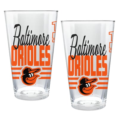 Baltimore Orioles Two-Piece 16oz. Heritage Pint Glass Set