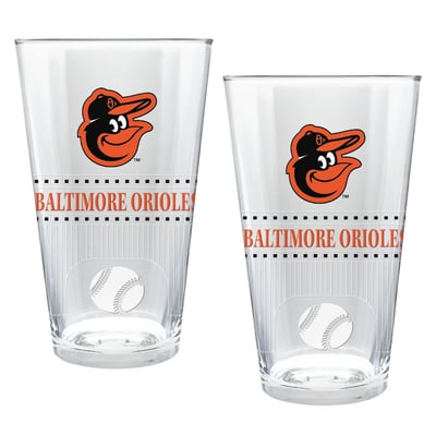 Baltimore Orioles Two-Piece 16oz. Stadium Pint Glass Set