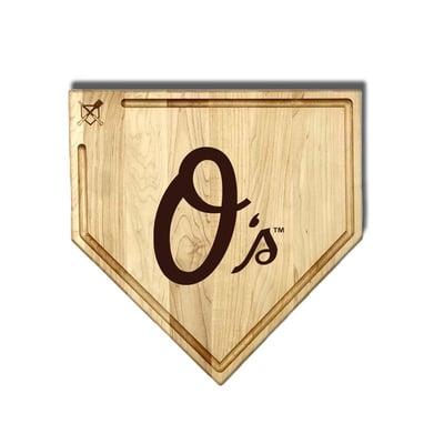 Baltimore Orioles Baseball BBQ 17'' x 17'' Home Plate Cutting Board with Trough