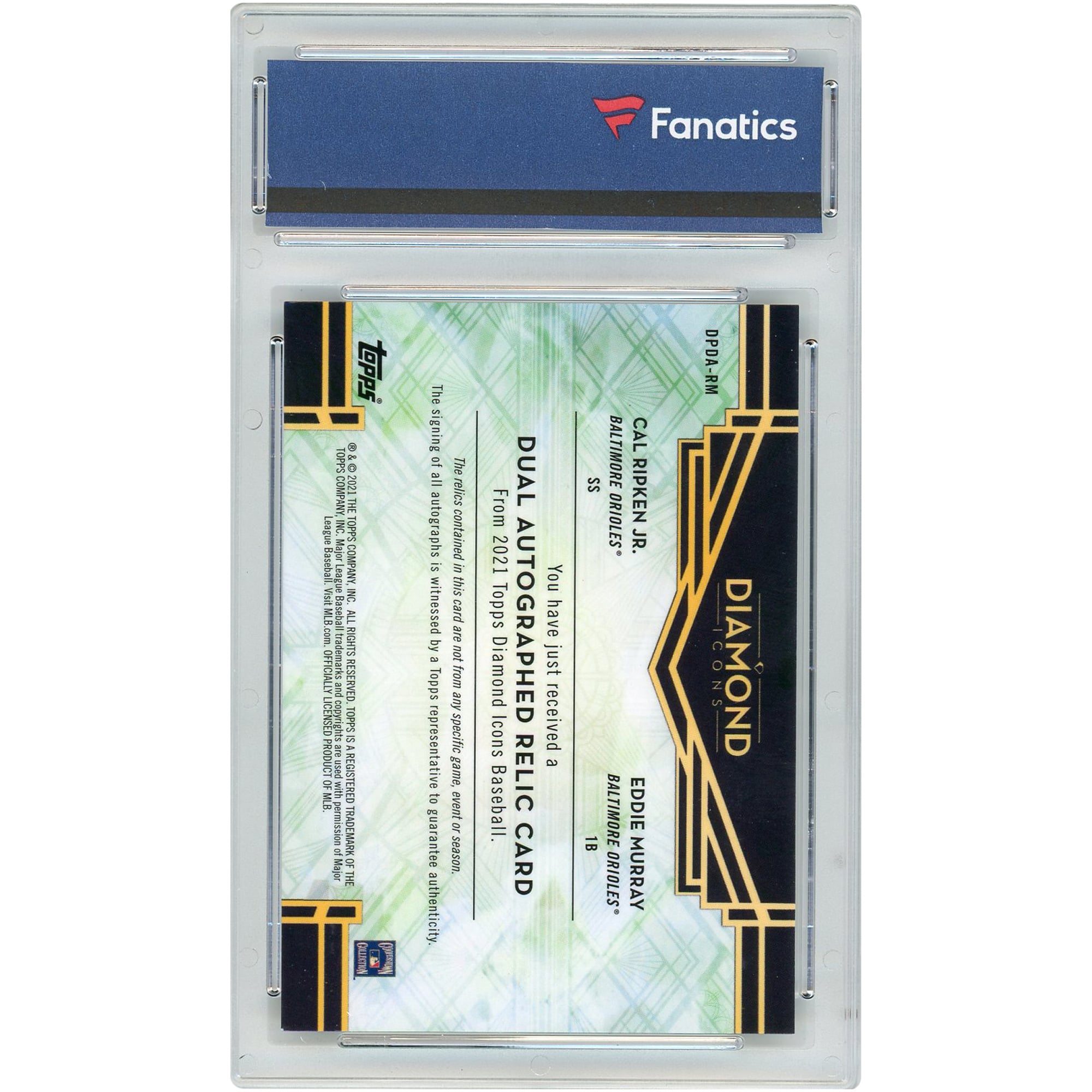 2025 TOPPS DIAMOND ICONS AUTOGRAPHED RELIC EDDIE MURRAY #09/10 