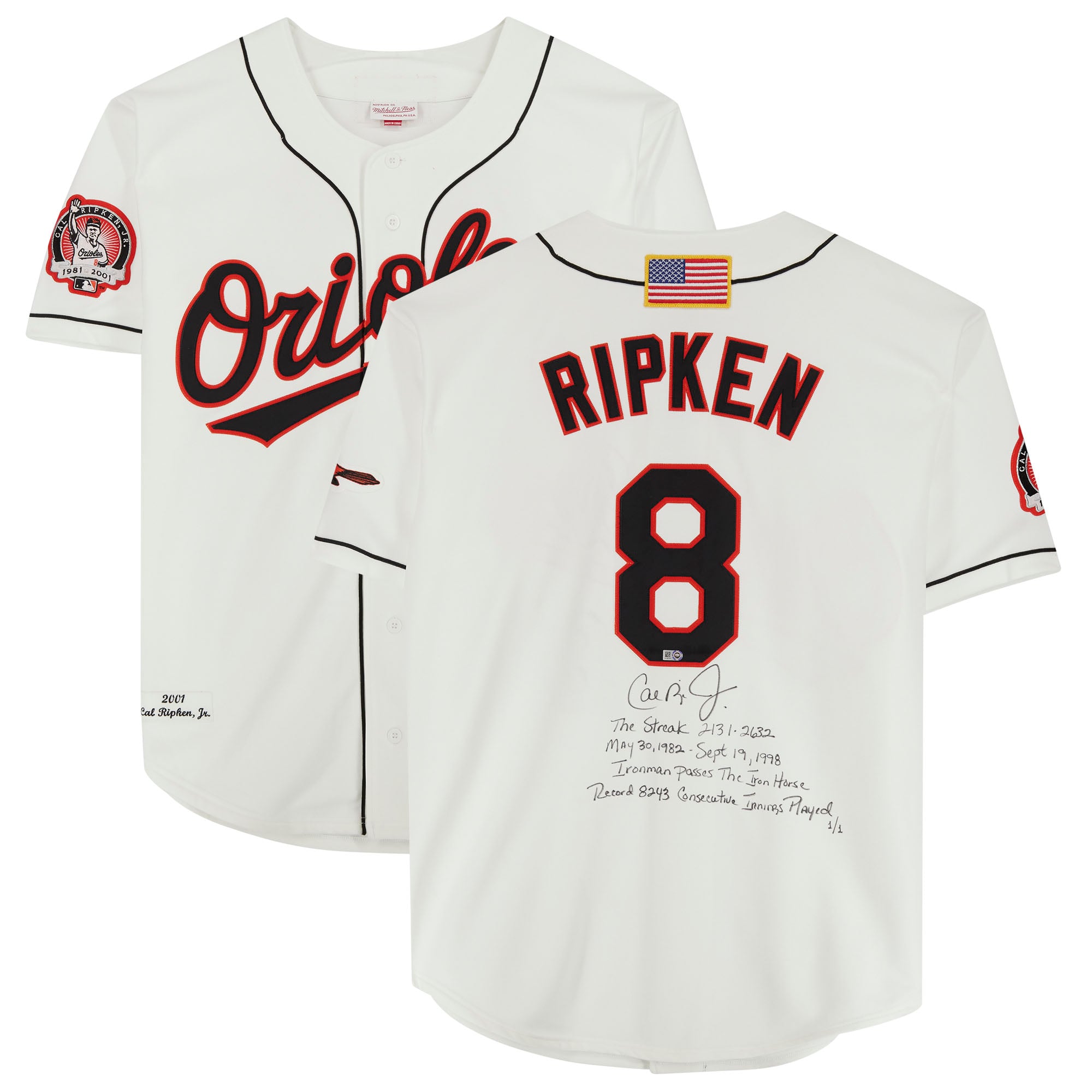 記念グッズ Mitchell & Ness Orioles Cal Ripken 2001 cal-ripken-jr-baltimore-