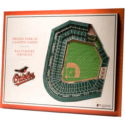 Baltimore Orioles Fanpoint 17'' x 13'' 5-Layer 3D StadiumView Wall Art
