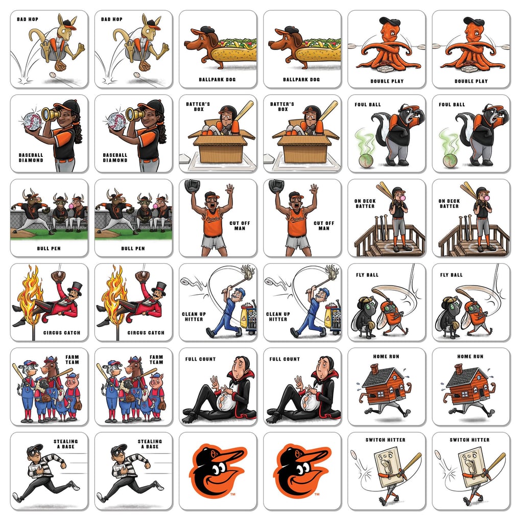 Fanpoint Baltimore Orioles Licensed Memory Match Game
