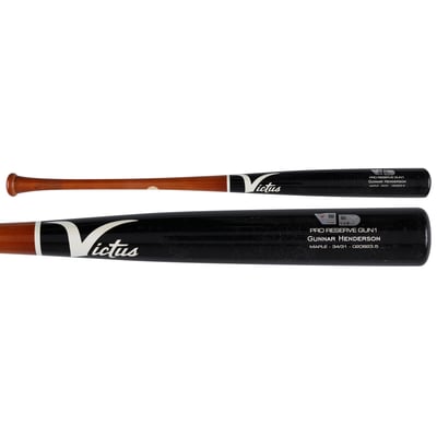 Gunnar Henderson Baltimore Orioles Fanatics Authentic Player-Issued Black and Brown Victus Bat from the 2023 MLB Season - NF70456938