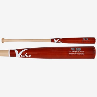Gunnar Henderson Baltimore Orioles Fanatics Authentic Player-Issued Red and Tan Victus Bat from the 2024 MLB Season - NF70456944
