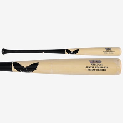 Gunnar Henderson Baltimore Orioles Fanatics Authentic Player-Issued Tan and Black Sam Bat from the 2026 MLB Season - NF70456947