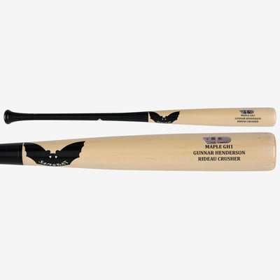 Gunnar Henderson Baltimore Orioles Fanatics Authentic Player-Issued Tan and Black Sam Bat from the 2026 MLB Season - NF70456950