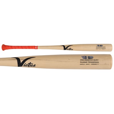 Gunnar Henderson Baltimore Orioles Fanatics Authentic Player-Issued Tan Victus Bat from the 2023 MLB Season - NF70456929