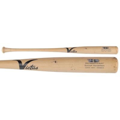 Gunnar Henderson Baltimore Orioles Fanatics Authentic Player-Issued Tan Victus Bat from the 2023 MLB Season - NF70456930