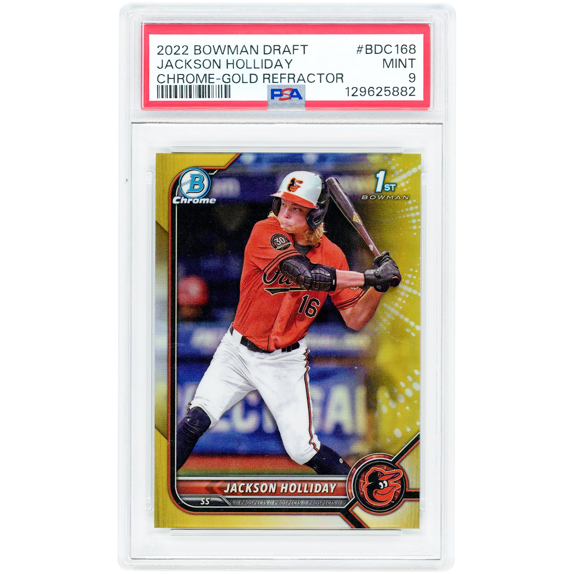 Jackson Holliday Baltimore Orioles 2022 Bowman Chrome 1st Bowman 