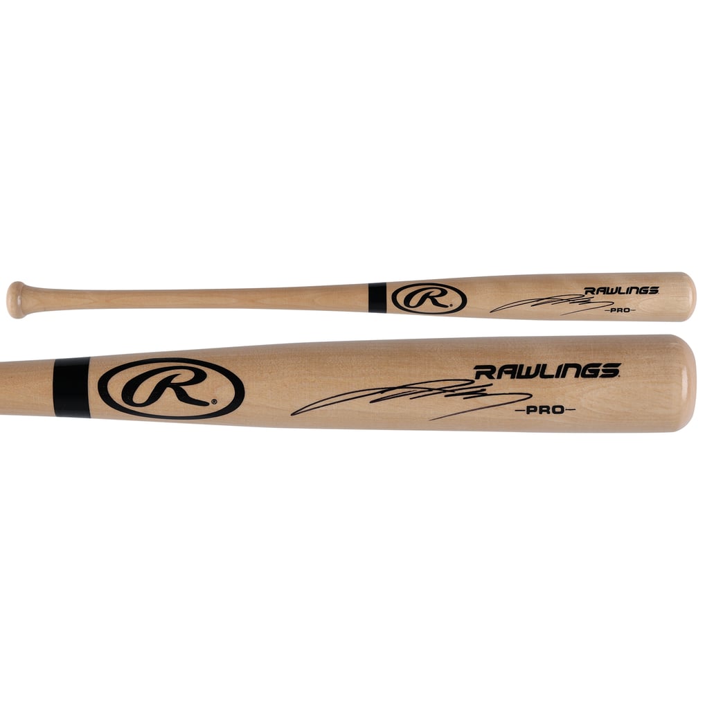 Jackson Holliday Baltimore Orioles Autographed Fanatics Authentic Blonde Rawlings Pro Model Bat 