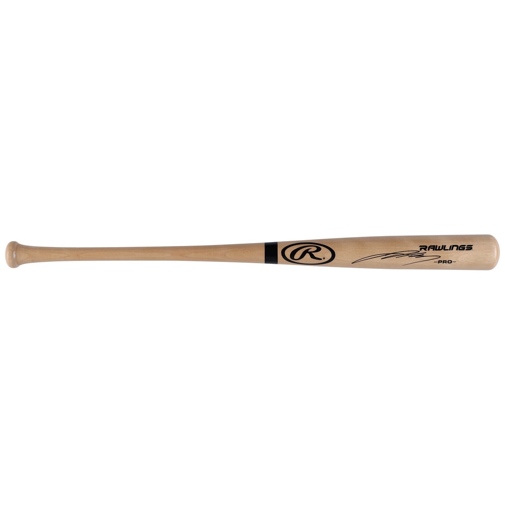 Jackson Holliday Baltimore Orioles Autographed Fanatics Authentic Blonde Rawlings Pro Model Bat 