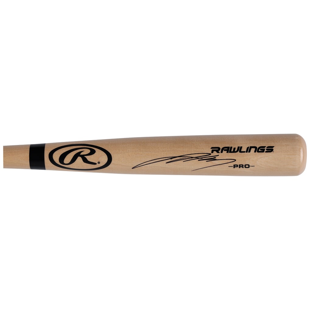 Jackson Holliday Baltimore Orioles Autographed Fanatics Authentic Blonde Rawlings Pro Model Bat 