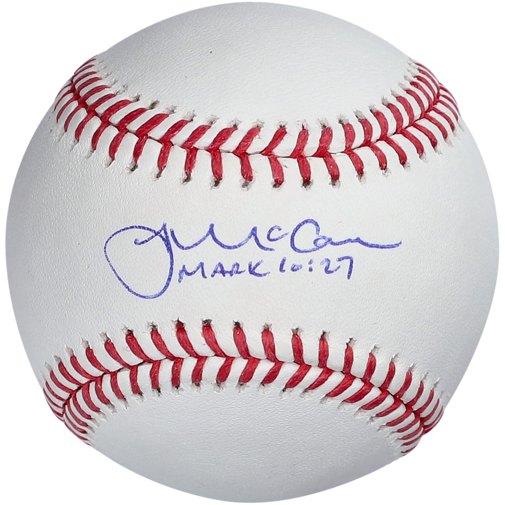 James McCann Baltimore Orioles Fanatics Authentic Autographed Baseball with "Mark 10:27" Inscription