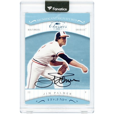 Jim Palmer Baltimore Orioles Autographed 2001 Donruss Classics Significant Signatures #168 Card 