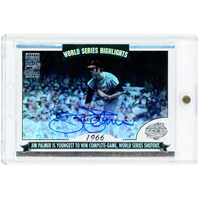 Jim Palmer Baltimore Orioles Autographed 2003 Topps World Series Highlights #WSA-JP Card
