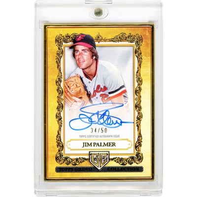 Jim Palmer Baltimore Orioles Autographed 2025 Topps Gilded Collection Gallery Of Gold #GOG-JPA #34/50 Card 