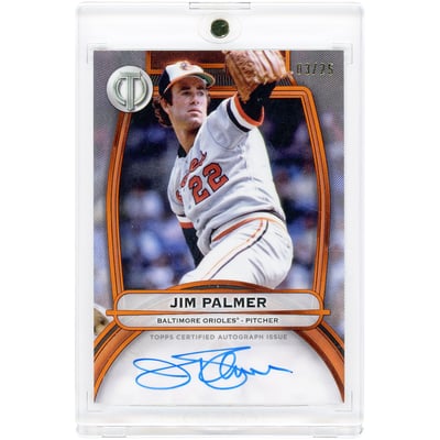 Jim Palmer Baltimore Orioles Autographed 2025 Topps Tribute Orange #TA-JPA #3/25 Card