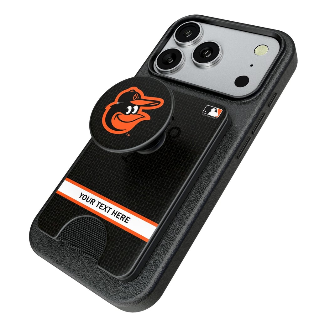 Baltimore Orioles Keyscaper Personalized Solid PopSockets Magnetic Wallet