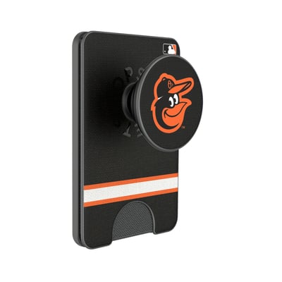 Baltimore Orioles Keyscaper Stripe PopSockets Magnetic Wallet