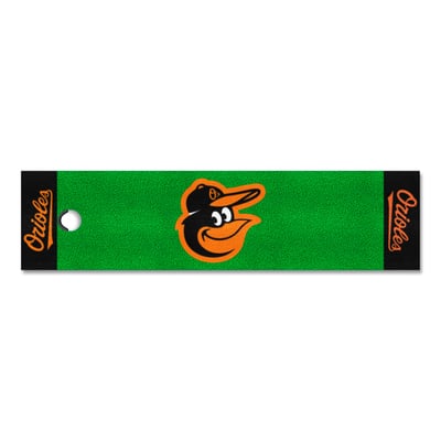 Baltimore Orioles Logo Brands Putting Green Mat