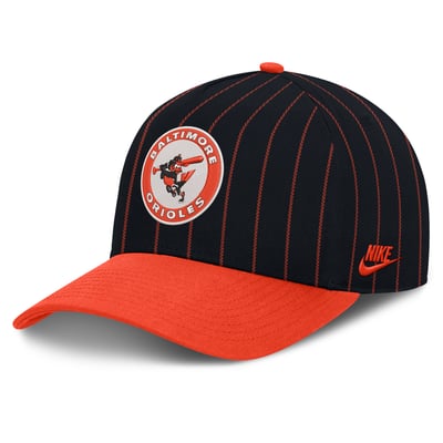 Baltimore Orioles Nike Male Cooperstown Rise A-Frame Adjustable Hat - Black/Orange