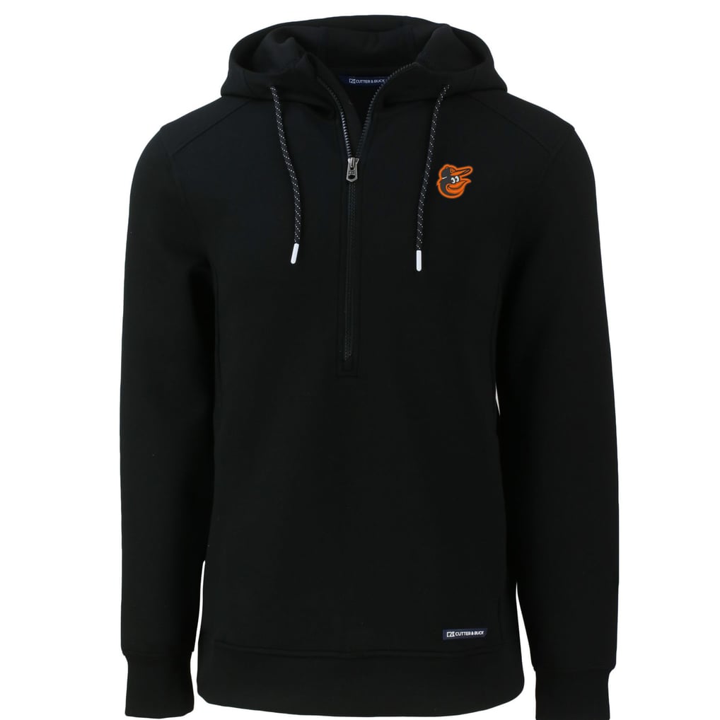  Baltimore Orioles Cutter & Buck Roam Eco Half-Zip Recycled Pullover Hoodie - Black
