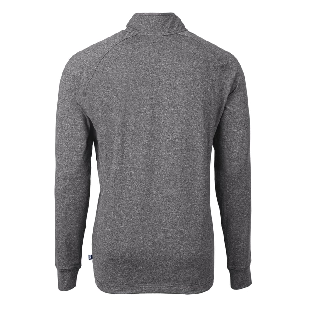 Baltimore Orioles Cutter & Buck Adapt Eco Knit Stretch Recycled Quarter-Zip Pullover Top - Heather Black