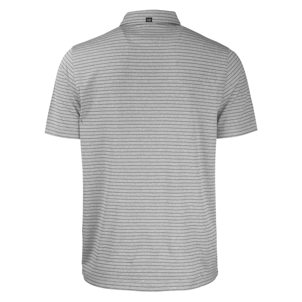 Baltimore Orioles Cutter & Buck Forge Eco Heathered Stripe Stretch Recycled Polo - Heather Gray