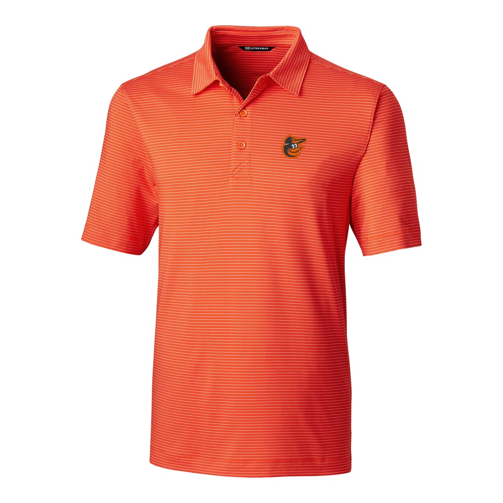 Baltimore Orioles Cutter & Buck Big & Tall Forge Pencil Stripe Polo - Orange