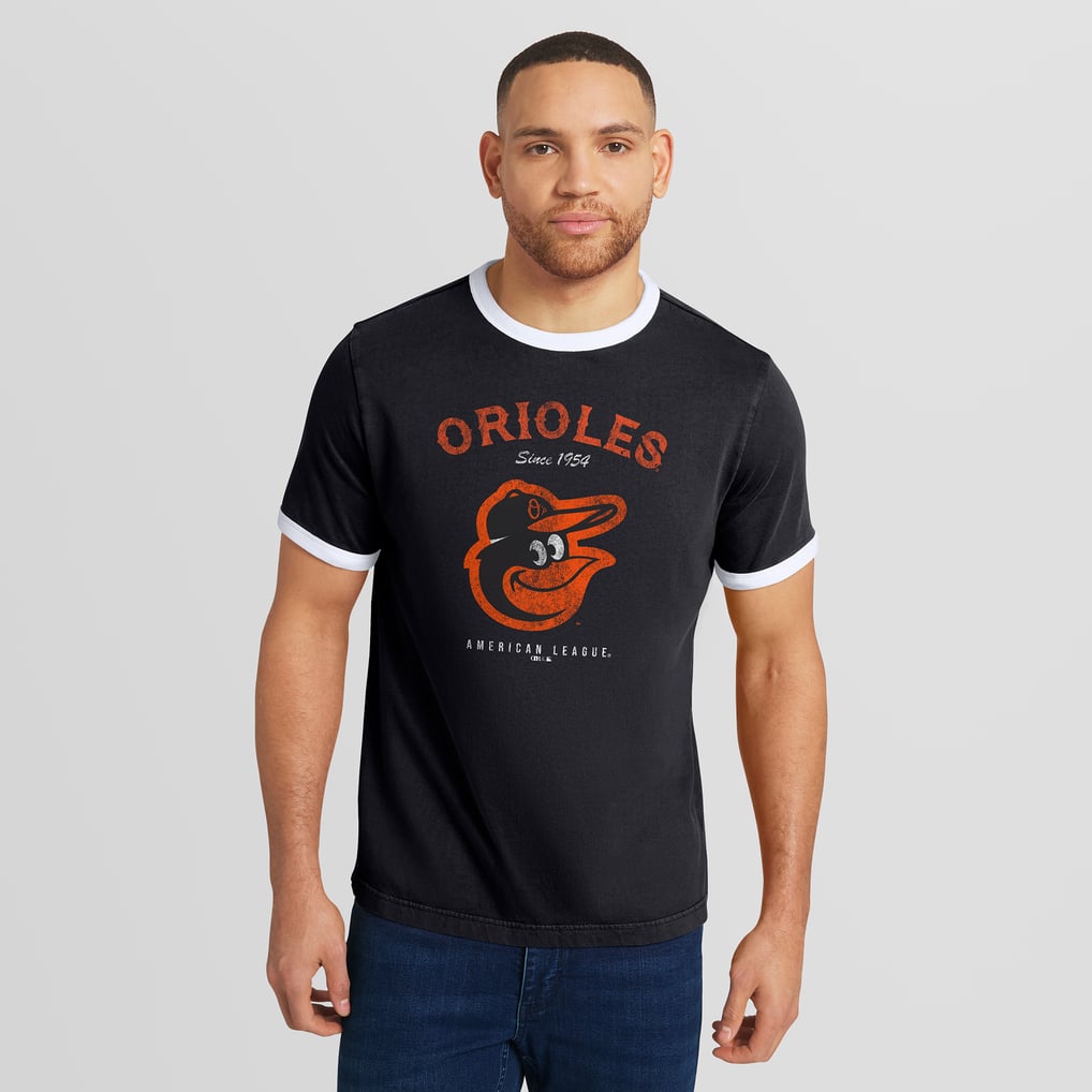  Baltimore Orioles Darius Rucker Collection by Fanatics Washed Ringer T-Shirt - Black