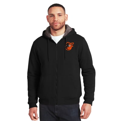 Baltimore Orioles Darius Rucker Collection by Fanatics Sherpa Lined Full-Zip Sweatshirt - Black/Gray