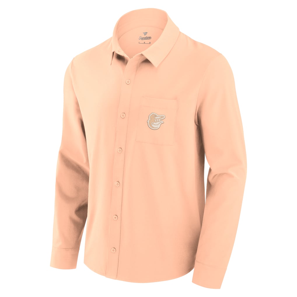 Baltimore Orioles Fanatics Front Office Long Sleeve Button-Up Shirt - Light Pink