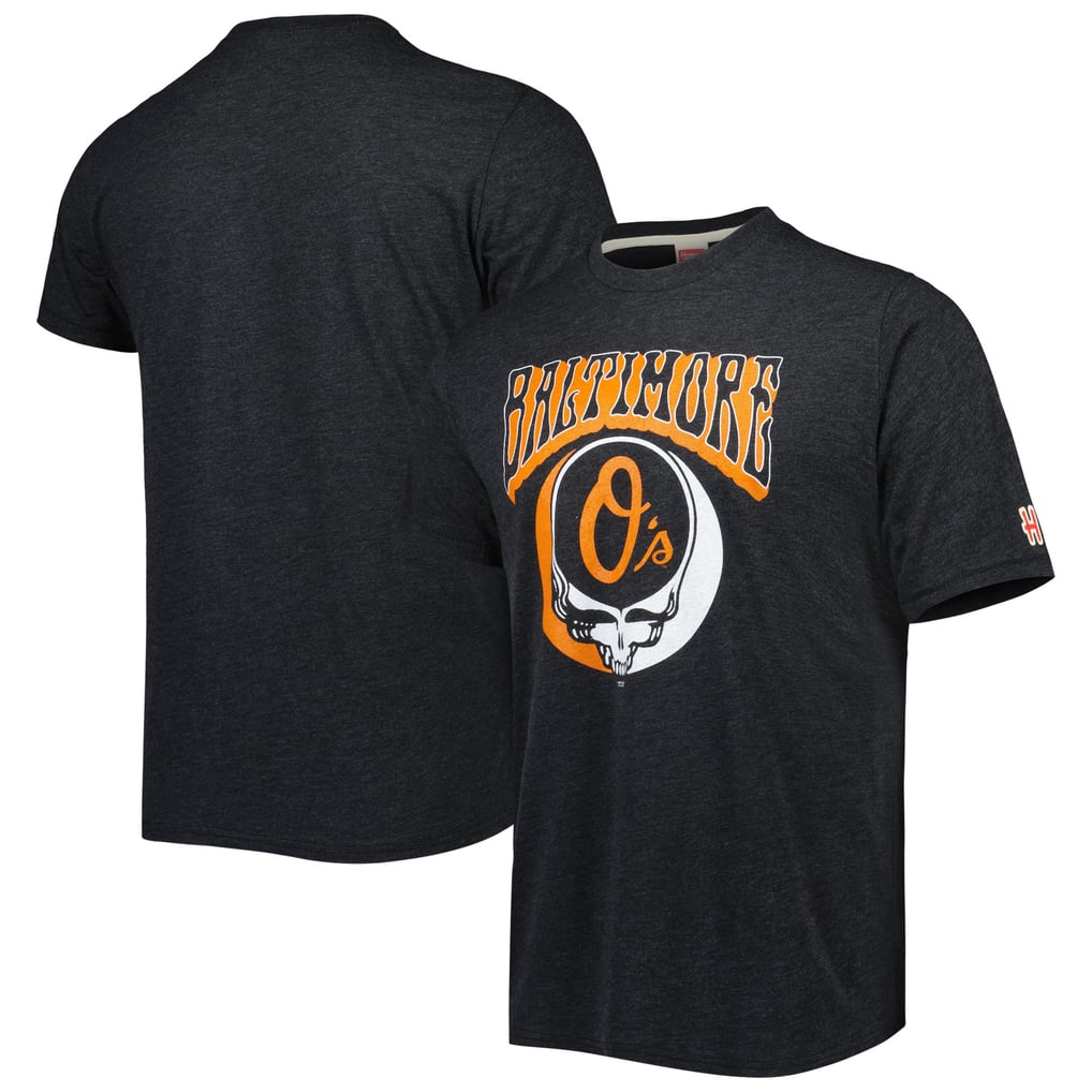 Baltimore Orioles Homage Grateful Dead Tri-Blend T-Shirt - Charcoal