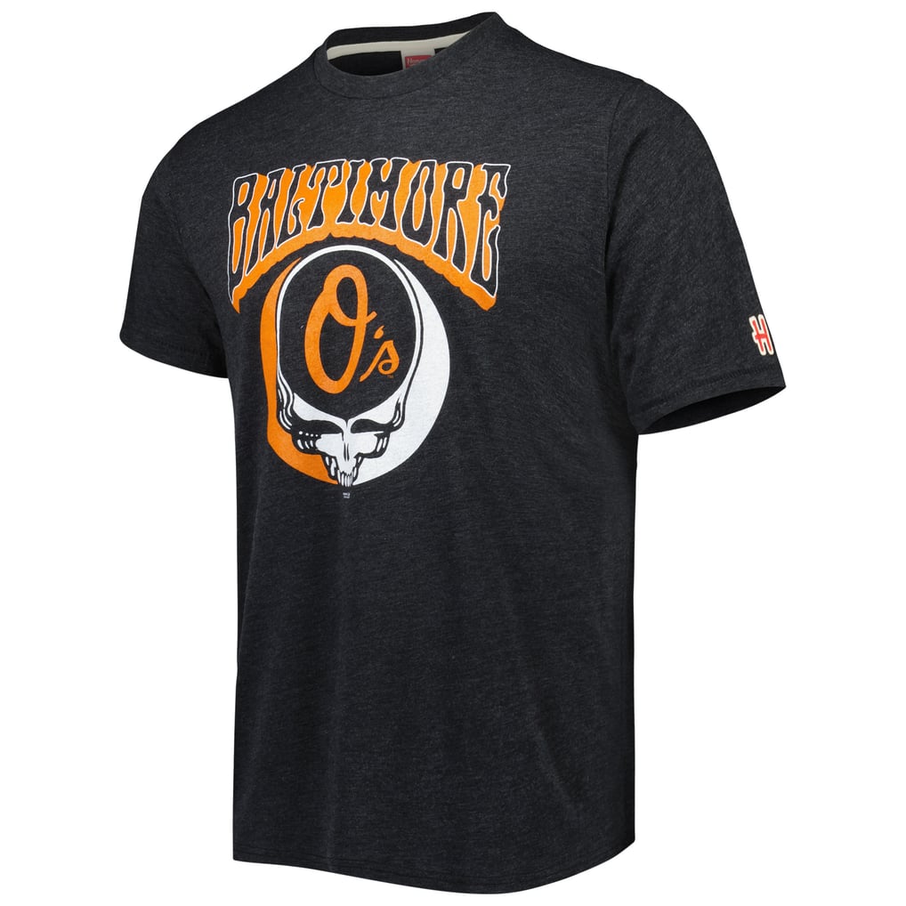 Baltimore Orioles Homage Grateful Dead Tri-Blend T-Shirt - Charcoal