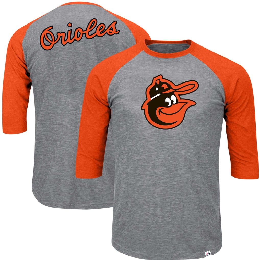 Men's Baltimore Orioles Majestic Heathered Gray/Orange Big & Tall ...
