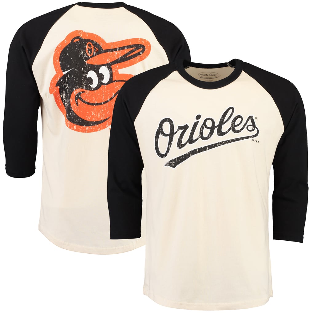 Men's Baltimore Orioles Majestic Threads Cream/Black Softhand Vintage ...