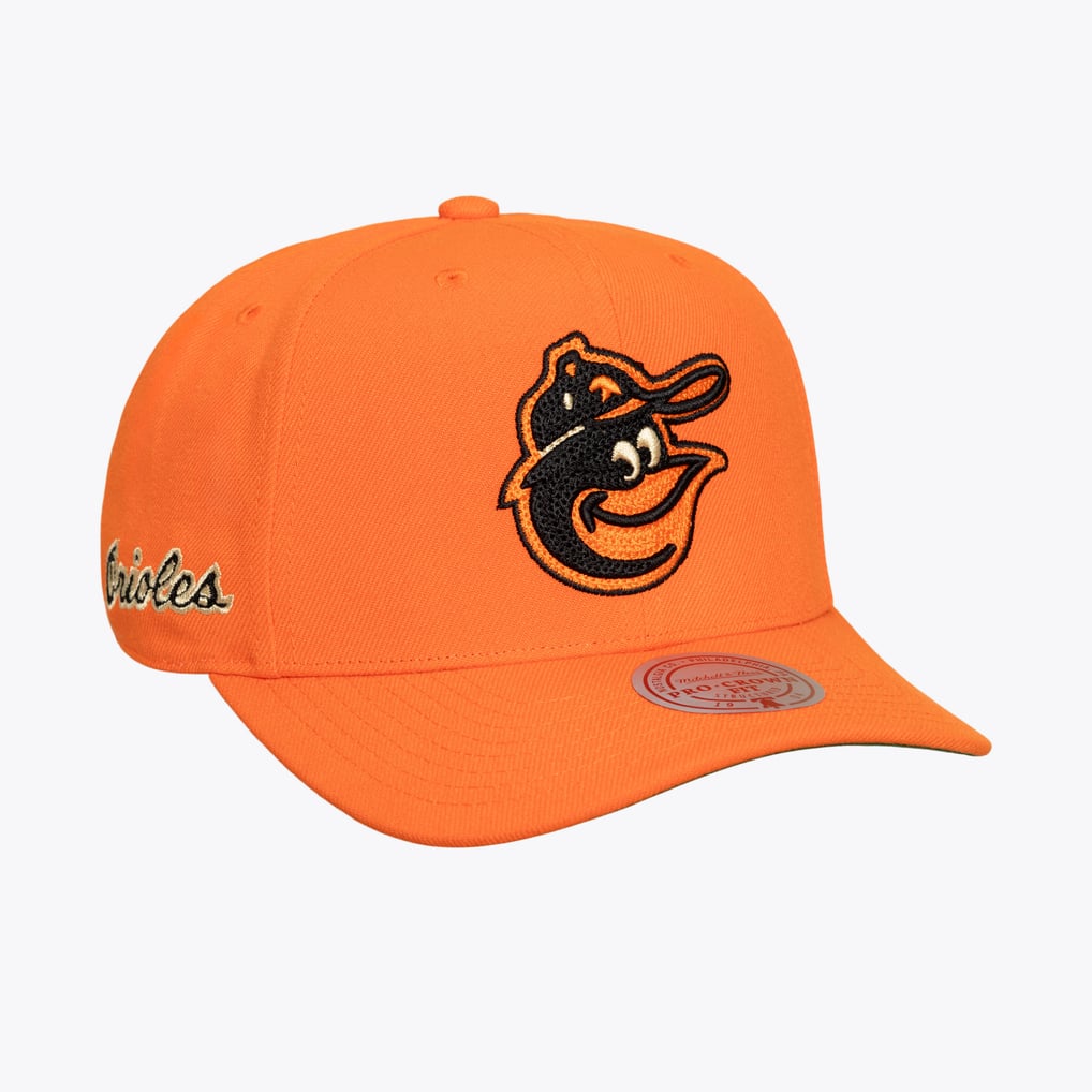  Baltimore Orioles Mitchell & Ness Secondary Pop Pro Snapback Hat - Orange