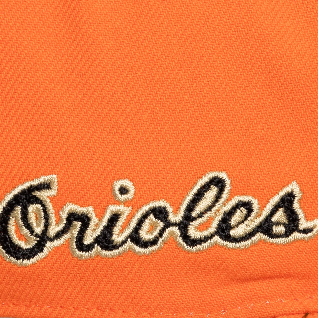  Baltimore Orioles Mitchell & Ness Secondary Pop Pro Snapback Hat - Orange