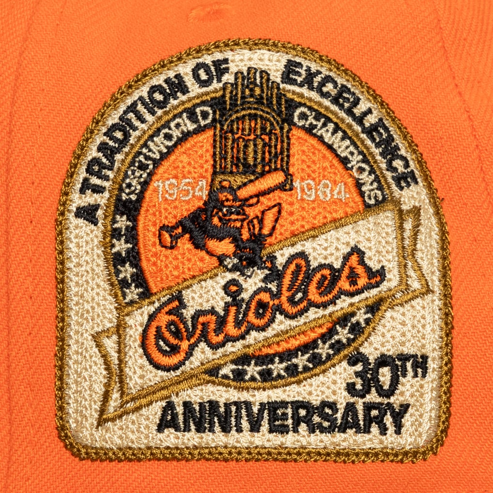  Baltimore Orioles Mitchell & Ness Secondary Pop Pro Snapback Hat - Orange