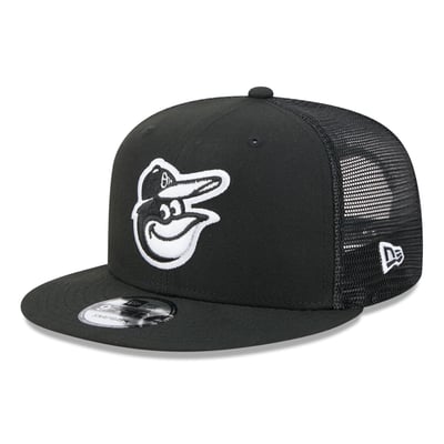 Baltimore Orioles New Era 9FIFTY Adjustable Trucker Hat - Black