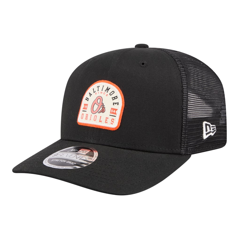 Baltimore Orioles New Era Alternate Logo Contest 9SEVENTY Adjustable Trucker Hat - Black