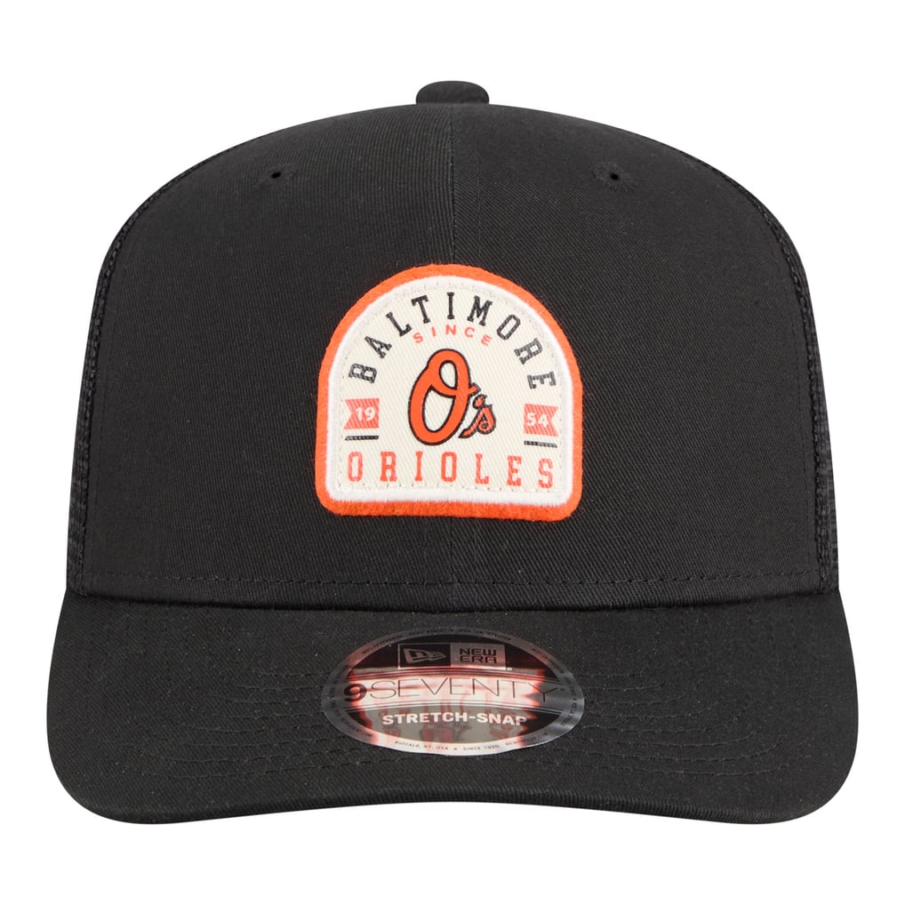 Baltimore Orioles New Era Alternate Logo Contest 9SEVENTY Adjustable Trucker Hat - Black