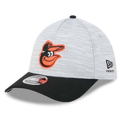  Baltimore Orioles New Era Men's Tech 39THIRTY A-Frame Flex Hat - Gray/Black