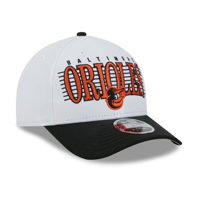 Baltimore Orioles New Era Loyal 9FORTY M-Crown Adjustable Hat - White/Black