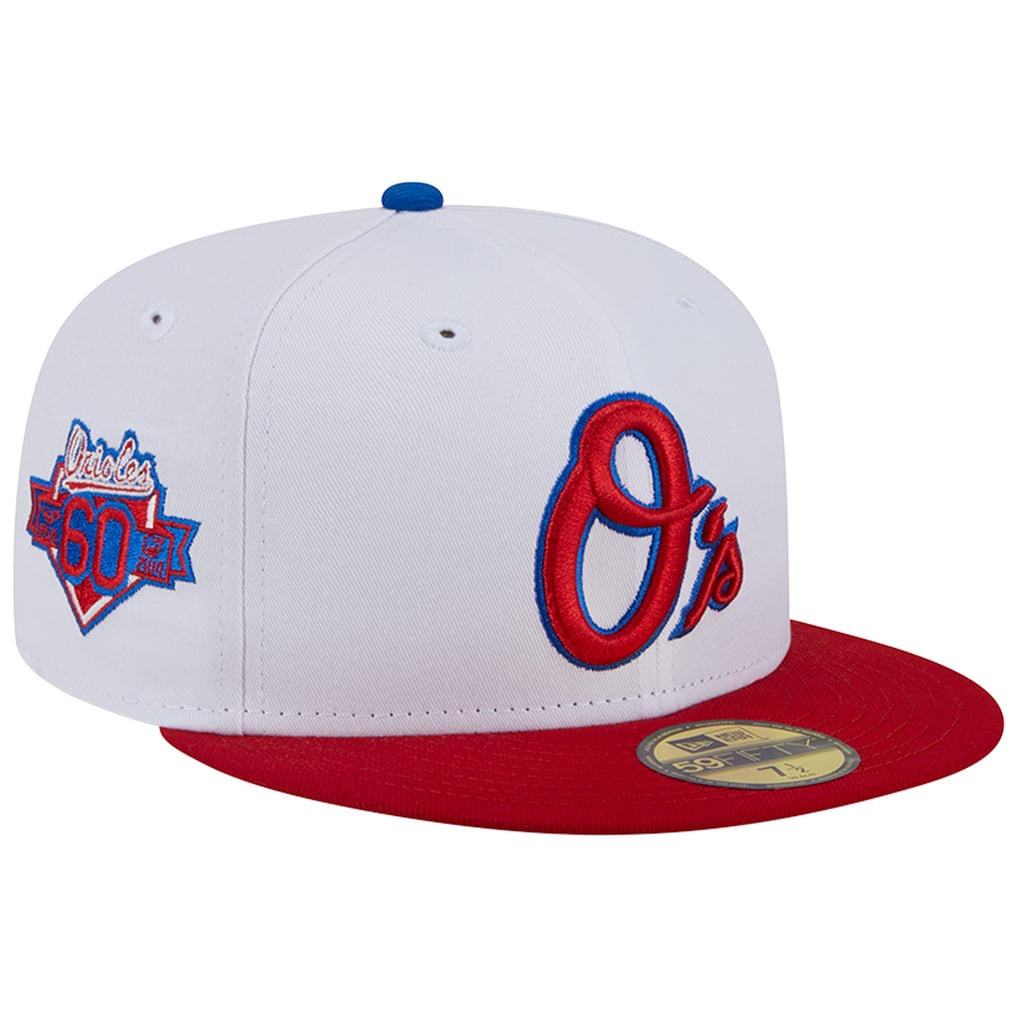 Baltimore Orioles New Era Undervisor 59FIFTY Fitted Hat - White/Red